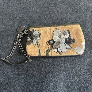 Coach Straw Wristlet